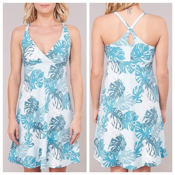 NWOT Patagonia Amber Dawn Jersey Dress in Tarkine Fern:Tasmanian Teal - Size S - Picture 5 of 14